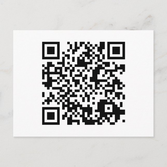 Carte Postale code QR personnalisable (Devant)