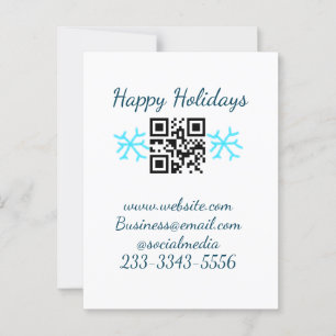 Carte Postale code QR personnalisé simple ajouter votre nom text