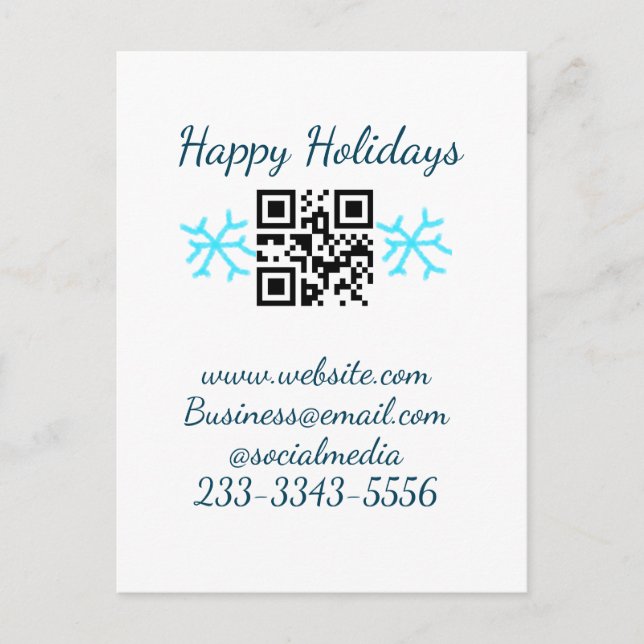 Carte Postale code QR personnalisé simple ajouter votre nom text (Devant)