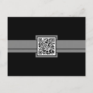 Carte Postale code QR professionnel : ruban gris