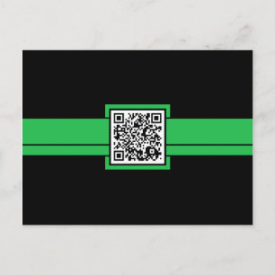 Carte Postale code QR professionnel : ruban vert