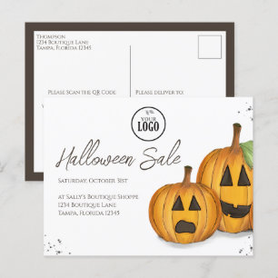 Carte Postale Code QR promotionnel pour les entreprises d'Hallow