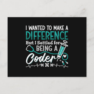 Carte Postale Codeur Médicale Étant Un Programmeur De Codage ICD