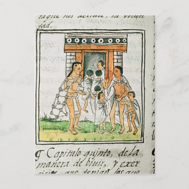 Carte Postale Codex florentin par Bernardino de Sahagun (Devant)