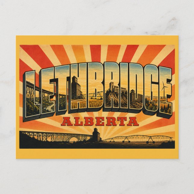 Carte Postale Cœur agricole de Lethbridge en Alberta (Devant)