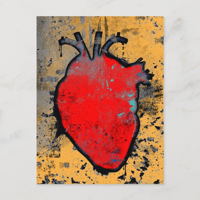 Carte Postale coeur anatomique (Devant)