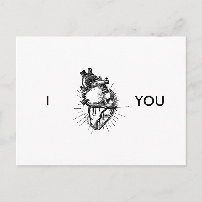 Carte postale Coeur Anatomiquement Correcte drôle (Devant)