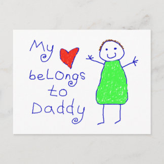 Carte Postale Coeur Appartient À Papa