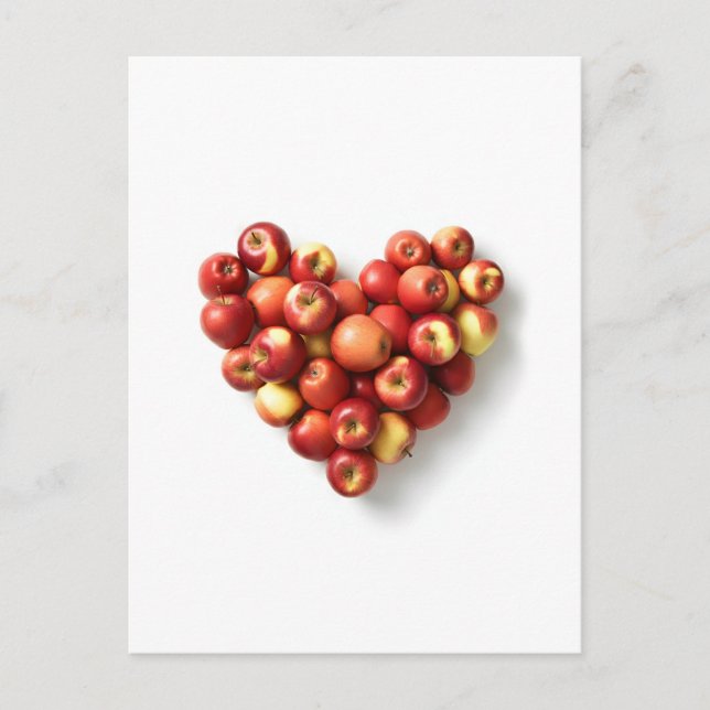 Carte Postale Coeur Apple (Devant)