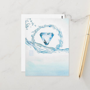 Carte Postale Coeur aquamarine