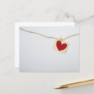 Carte postale Coeur artisanale