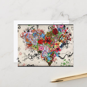 Carte Postale Coeur artistique