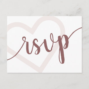 Carte Postale Coeur bébé Script de floraison du Rose du désert