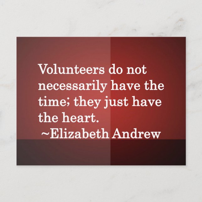 Carte Postale Coeur bénévole (Devant)