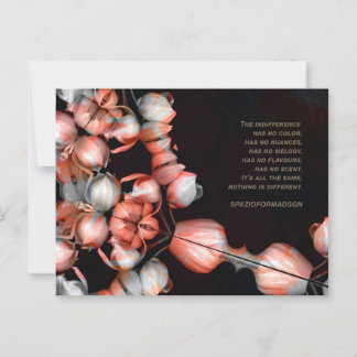 Carte Postale "Coeur blanc en noir du soleil" & Indifférence