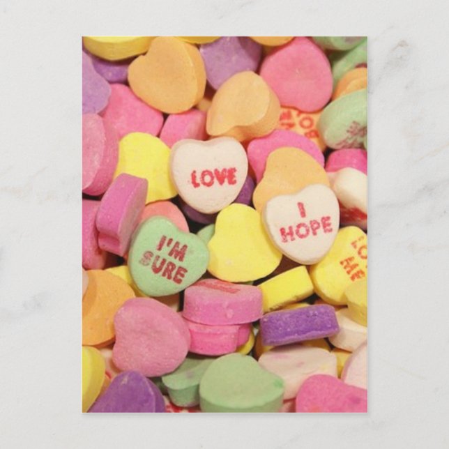 Carte Postale Coeur bonbon (Devant)