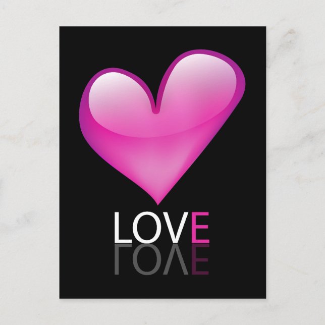 Carte Postale Coeur brillant (Devant)