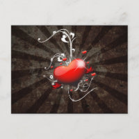Coeur brillant avec Tourbillonnant Arrière - plan 