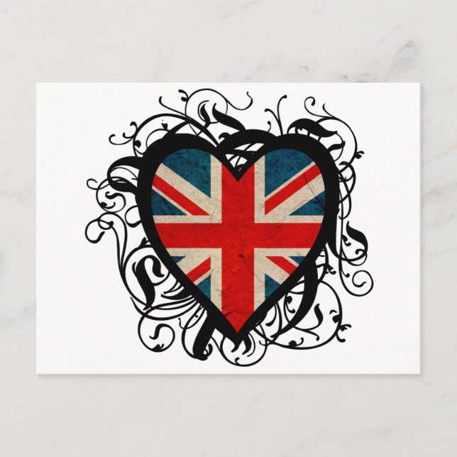 Carte Postale Coeur britannique décoratif (Devant)