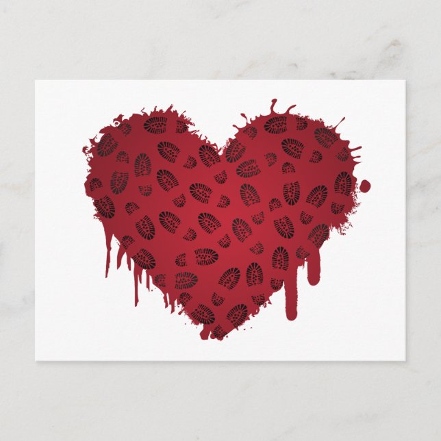 Carte Postale coeur d'amorce (Devant)