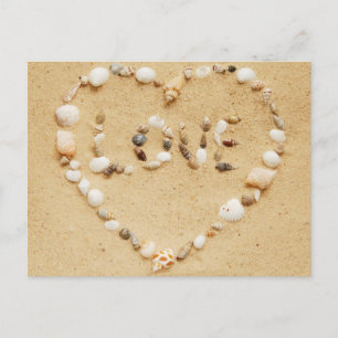 Carte Postale Coeur d'amour Sea Shell
