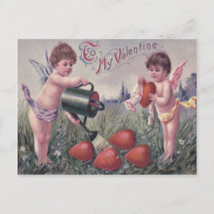 Carte Postale Coeur d'arrosage doux Cherub Angel