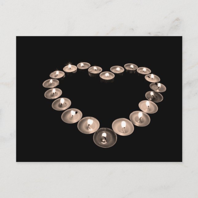 Carte Postale Coeur de bougie (Devant)