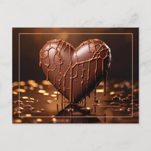 Carte Postale Coeur de chocolat intense Valentine