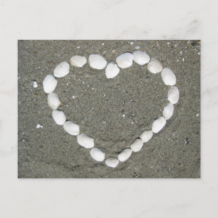 Carte Postale Coeur de coquillage