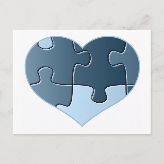 Carte postale Coeur de Jigsaw (Devant)