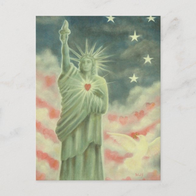 Carte Postale Coeur de la liberté (Devant)