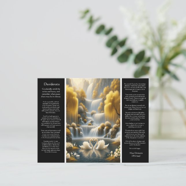 Carte Postale Coeur de la vallée de Desiderata, l'embrace du cyg (Debout devant)