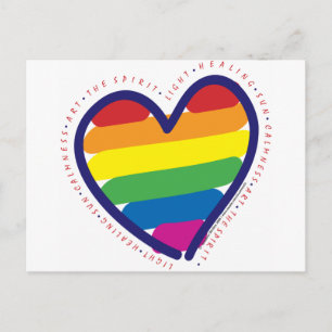 Carte Postale Coeur de l'esprit gay pride