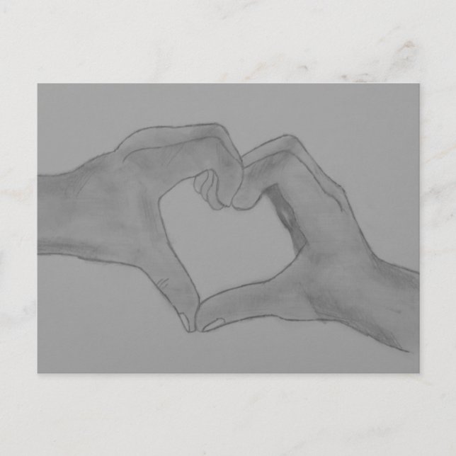 Carte postale Cœur de mains (Devant)