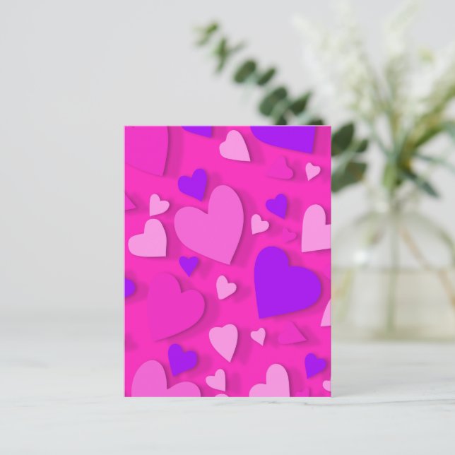 Carte Postale Coeur de papier décoratif 8 (Debout devant)