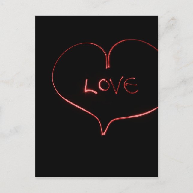 Carte Postale Coeur de peinture légère (Devant)