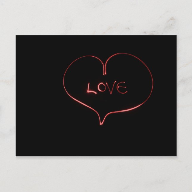 Carte Postale Coeur de peinture légère (Devant)