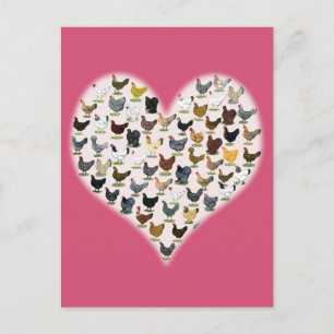 Carte Postale Coeur de poulet