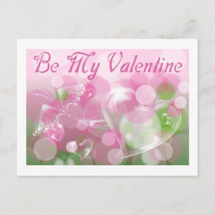 Carte postale Coeur de verre et papillon de Saint-