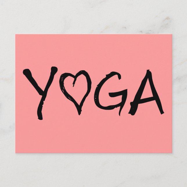 Carte Postale Coeur de yoga (Devant)