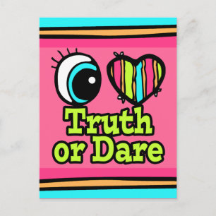 Carte Postale Coeur des yeux lumineux J'aime la vérité ou j'ose