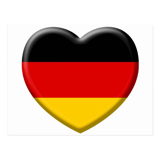 Carte Postale Coeur Drapeau Allemand J Aime L Allemagne Zazzle Fr