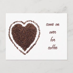 Carte Postale coeur du café