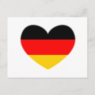 Carte Postale Coeur du drapeau allemand