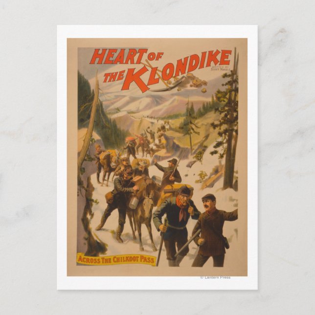 Carte Postale Coeur du Klondike - Sur le col Chilkoot (Devant)