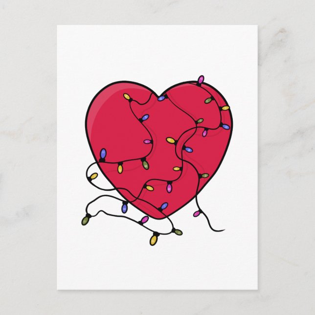 Carte Postale Coeur éclairé (Devant)