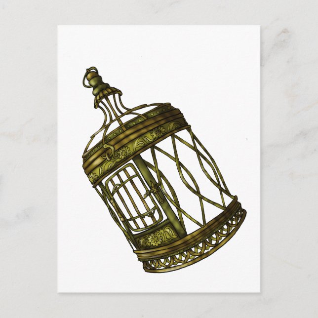 Carte Postale Coeur en cage (Devant)