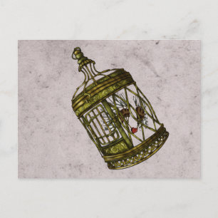 Carte Postale Coeur en cage