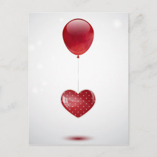 Carte Postale Coeur et ballon