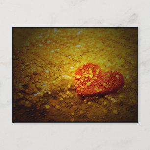 Carte Postale Coeur et Parties scintillant sur la page Vintage d